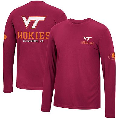 Men's Colosseum Maroon Virginia Tech Hokies Mossy Oak SPF 50 Performance Long Sleeve T-Shirt
