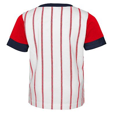 Toddler White/Red Washington Nationals Position Player T-Shirt & Shorts Set