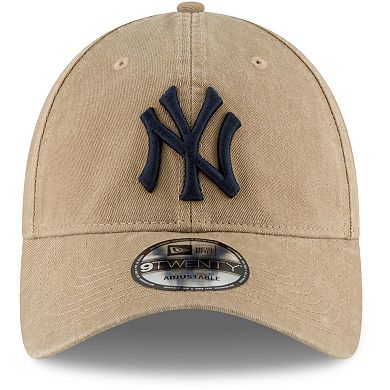 Men's New Era Khaki New York Yankees Fashion Core Classic 9TWENTY Adjustable Hat