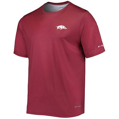 Men's Columbia Cardinal Arkansas Razorbacks Terminal Tackle Omni-Shade T-Shirt
