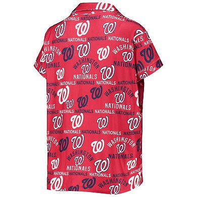 Women's Concepts Sport Red Washington Nationals Flagship Allover Print Top & Shorts Sleep Set