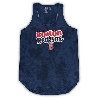 Women's Concepts Sport Navy Boston Red Sox Plus Size Cloud Tank Top & Shorts Sleep Set
