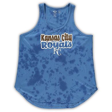 Women's Concepts Sport Royal Kansas City Royals Plus Size Cloud Tank Top & Shorts Sleep Set