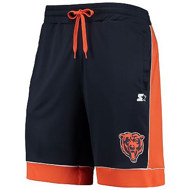 Men's Starter Navy/Orange Chicago Bears Fan Favorite Fashion Shorts