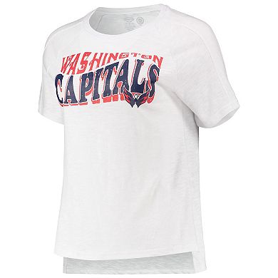 Women's Concepts Sport Red/White Washington Capitals Resurgence Slub Burnout Raglan T-Shirt & Joggers Sleep Set