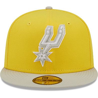 Men's New Era Yellow/Gray San Antonio Spurs Color Pack 59FIFTY Fitted Hat