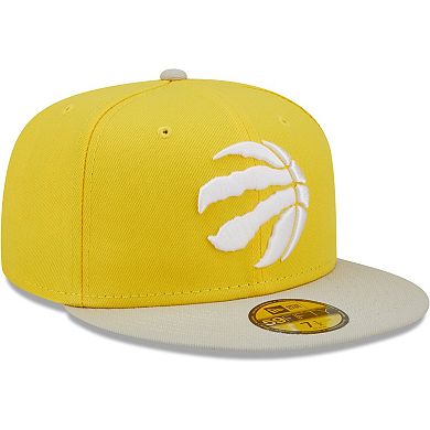 Men's New Era Yellow/Gray Toronto Raptors Color Pack 59FIFTY Fitted Hat