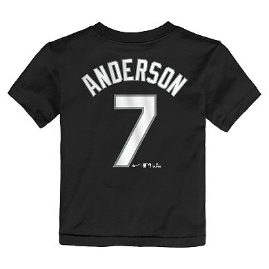 Toddler Nike Tim Anderson Black Chicago White Sox Player Name & Number T-Shirt
