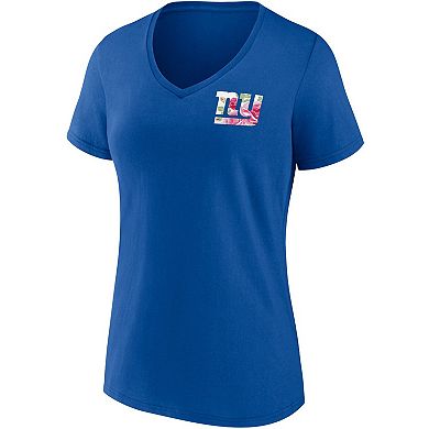 Women's Fanatics Branded Royal New York Giants Team Mother's Day V-Neck T-Shirt