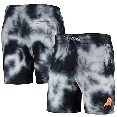 Men's New Era Black Phoenix Suns Fleece Tie-Dye Shorts