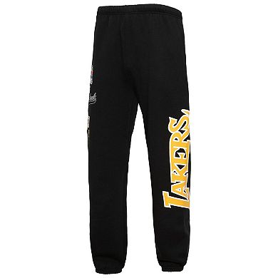 Men's Mitchell & Ness Black Los Angeles Lakers Champs City Fleece Jogger Pants