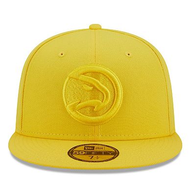 Men's New Era Yellow Atlanta Hawks Color Pack 59FIFTY Fitted Hat