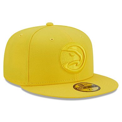 Men's New Era Yellow Atlanta Hawks Color Pack 59FIFTY Fitted Hat