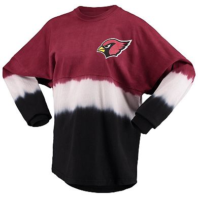 Women's Fanatics Branded Cardinal/White Arizona Cardinals Ombre Long Sleeve T-Shirt