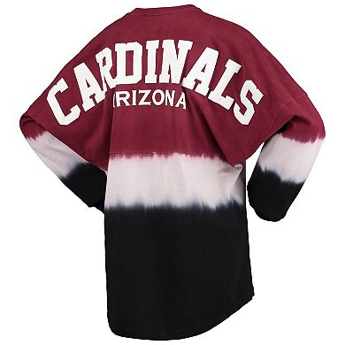 Women's Fanatics Branded Cardinal/White Arizona Cardinals Ombre Long Sleeve T-Shirt