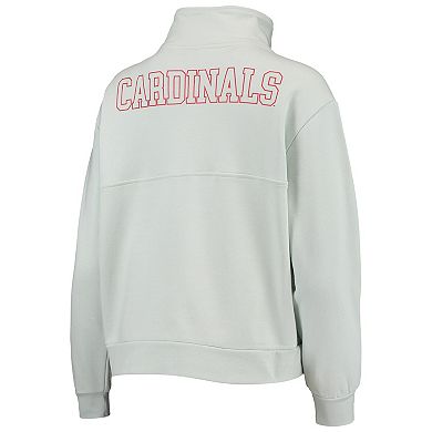 Women's The Wild Collective Light Blue St. Louis Cardinals Two-Hit Quarter-Zip Pullover Top