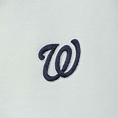 Women's The Wild Collective Light Blue Washington Nationals Two-Hit Quarter-Zip Pullover Top