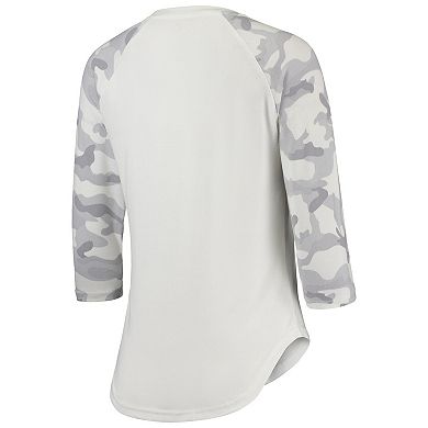 Women's Concepts Sport Cream/Gray Minnesota United FC Composite 3/4-Sleeve Raglan Top