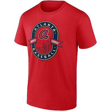 Men's Fanatics Branded Red Atlanta Braves Iconic Glory Bound T-Shirt