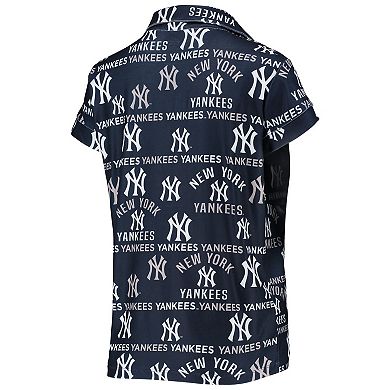 Women's Concepts Sport Navy New York Yankees Flagship Allover Print Top & Shorts Sleep Set