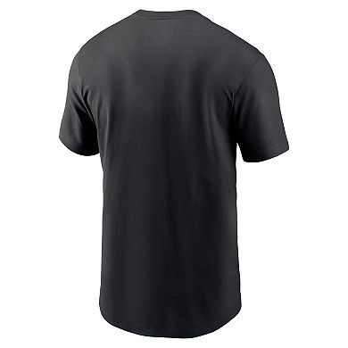 Men's Nike Black Miami Marlins Camo Logo Team T-Shirt