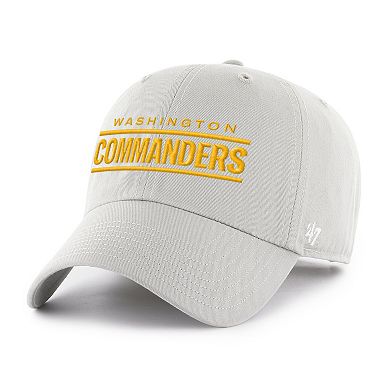 Men's '47 Gray Washington Commanders Script Clean Up Adjustable Hat