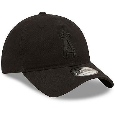 Men's New Era Los Angeles Angels Black On Black Core Classic 2.0 9TWENTY Adjustable Hat