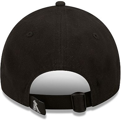 Men's New Era Los Angeles Angels Black On Black Core Classic 2.0 9TWENTY Adjustable Hat