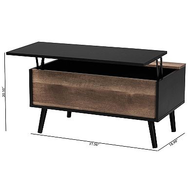 Baxton Studio Jensen Black Coffee Table