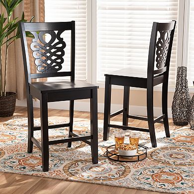 Baxton Studio Gervais Counter Stool 2-piece Set