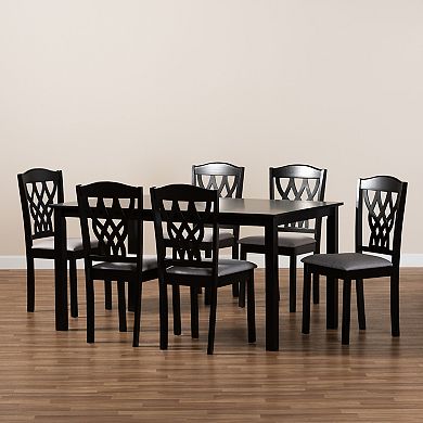 Baxton Studio Salem Dining Table & Chair 7-piece Set