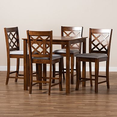 Baxton Studio Alora Pub Table & Chair 5-piece Set