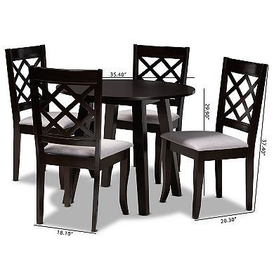 Baxton Studio Daisy Dining Table & Chair 5-piece Set