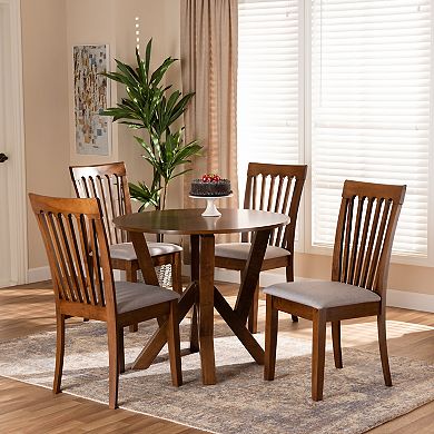 Baxton Studio Marian Dining Table & Chair 5-piece Set