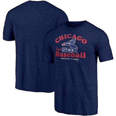 Men's Fanatics Branded Heathered Navy Chicago White Sox Cooperstown Collection True Classics Our Game Tri-Blend T-Shirt