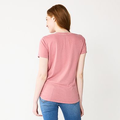 Juniors' SO® V-Neck Pocket Tee