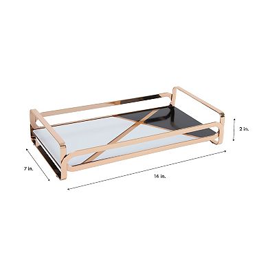 Home Details Color Block Vanity Tray in Gold