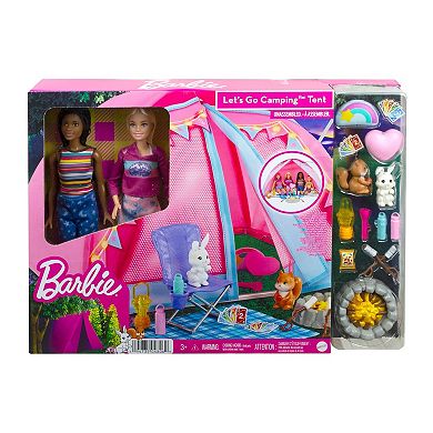 Barbie?? Let's Go Camping Tent, Dolls and Accessories Playset