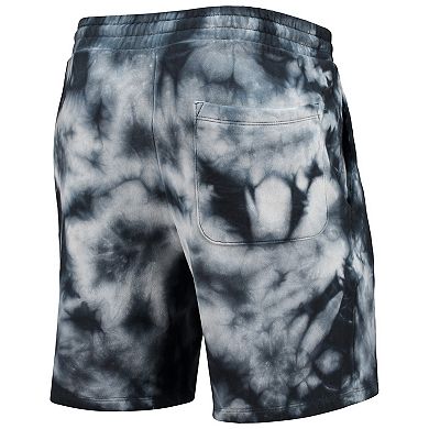 Men's New Era Black New Orleans Saints Tie-Dye Shorts