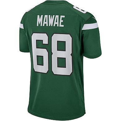 Men's Nike Kevin Mawae Gotham Green New York Jets Game Retired Player Jersey