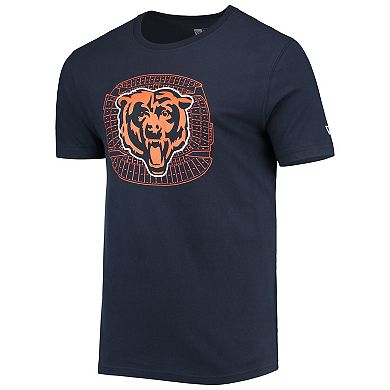 Men's New Era Navy Chicago Bears Stadium T-Shirt