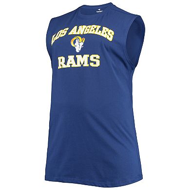 Men's Royal Los Angeles Rams Big & Tall Muscle Tank Top