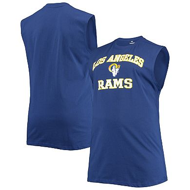 Men's Royal Los Angeles Rams Big & Tall Muscle Tank Top