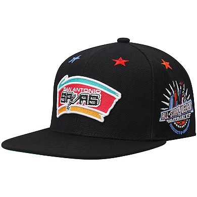 Men's Mitchell & Ness Black San Antonio Spurs Hardwood Classics 1997 NBA All-Star Weekend Top Star Snapback Hat