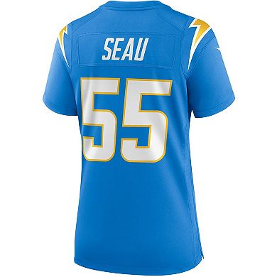 Women's Nike Junior Seau Powder Blue Los Angeles Chargers Game Retired Player Jersey