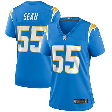 Women's Nike Junior Seau Powder Blue Los Angeles Chargers Game Retired Player Jersey