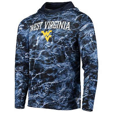 Men's Colosseum Navy West Virginia Mountaineers Mossy Oak Long Sleeve Hoodie T-Shirt