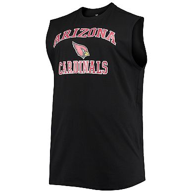 Men's Black Arizona Cardinals Big & Tall Muscle Tank Top