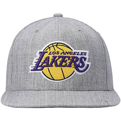 Men's Mitchell & Ness Heathered Gray Los Angeles Lakers 2.0 Snapback Hat