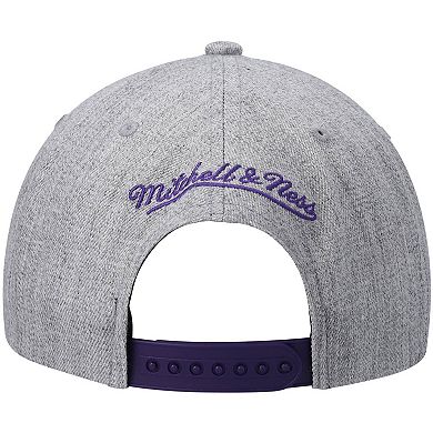 Men's Mitchell & Ness Heathered Gray Los Angeles Lakers 2.0 Snapback Hat